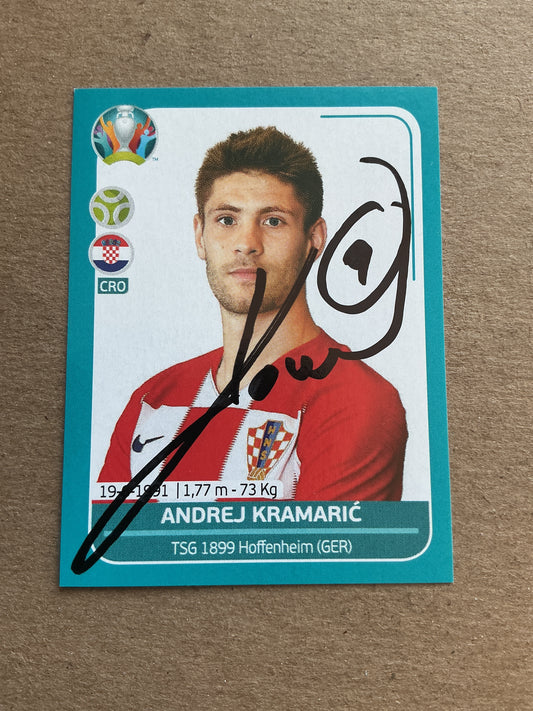 Andrej Kramarić, Croatia 🇭🇷 UEFA Euro 2020 Panini hand signed