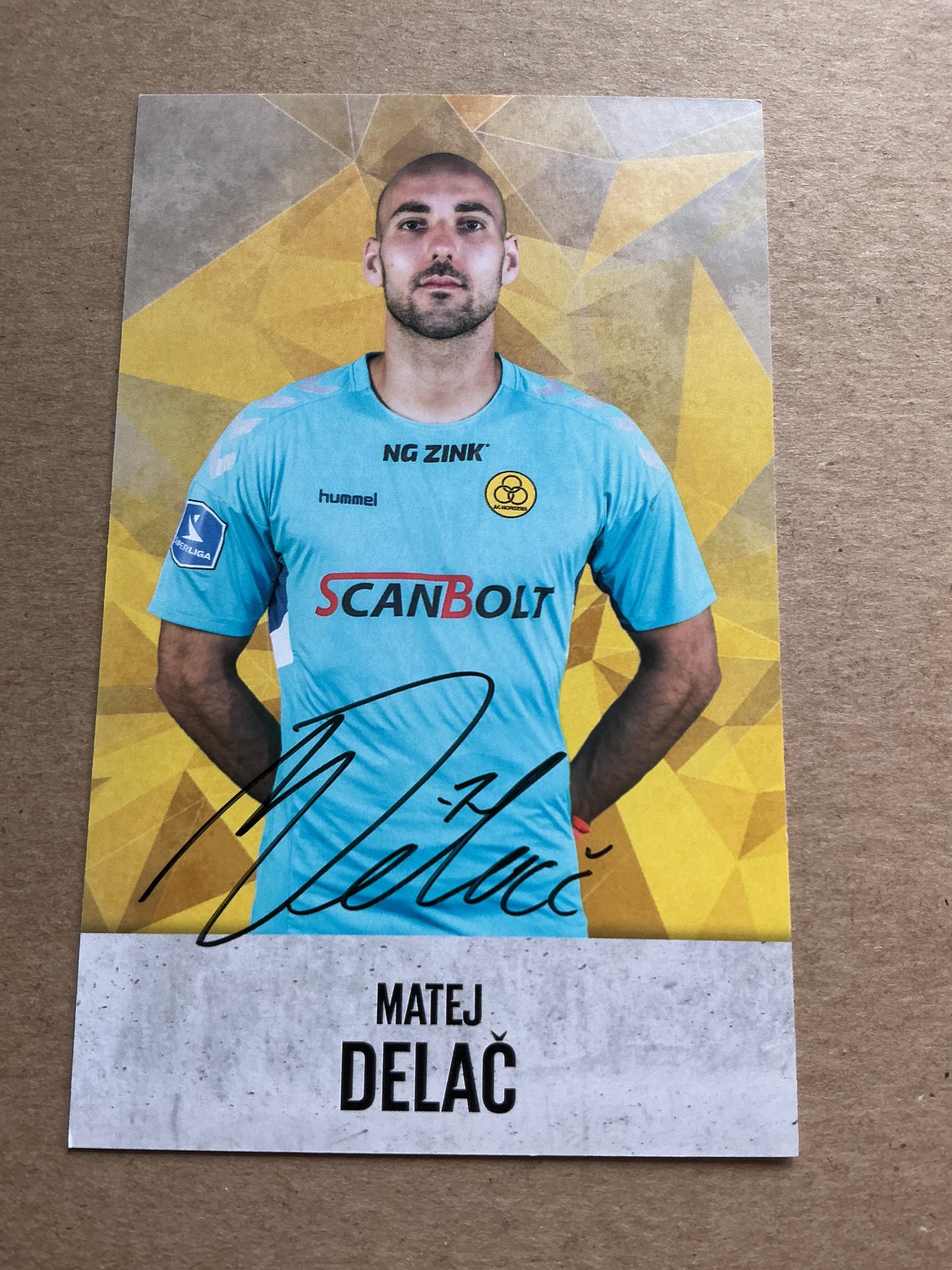 Matej Delac, Croatia 🇭🇷 AC Horsens 2018/19 hand signed