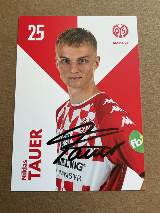 Niklas Tauer, Germany 🇩🇪 FSV Mainz 05 2021/22 hand signed