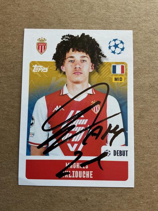 Maghnes Akliouche, France 🇫🇷 AS Monaco 2024/25 Topps hand signed