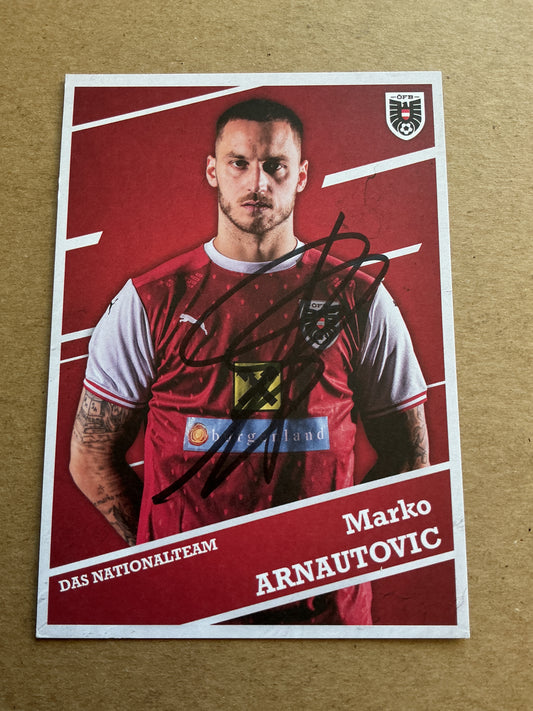 Marko Arnautovic, Austria 🇦🇹 2021 hand signed