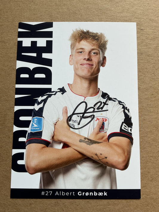 Albert Grønbæk, Denmark 🇩🇰 Aarhus GF 2021/22 hand signed
