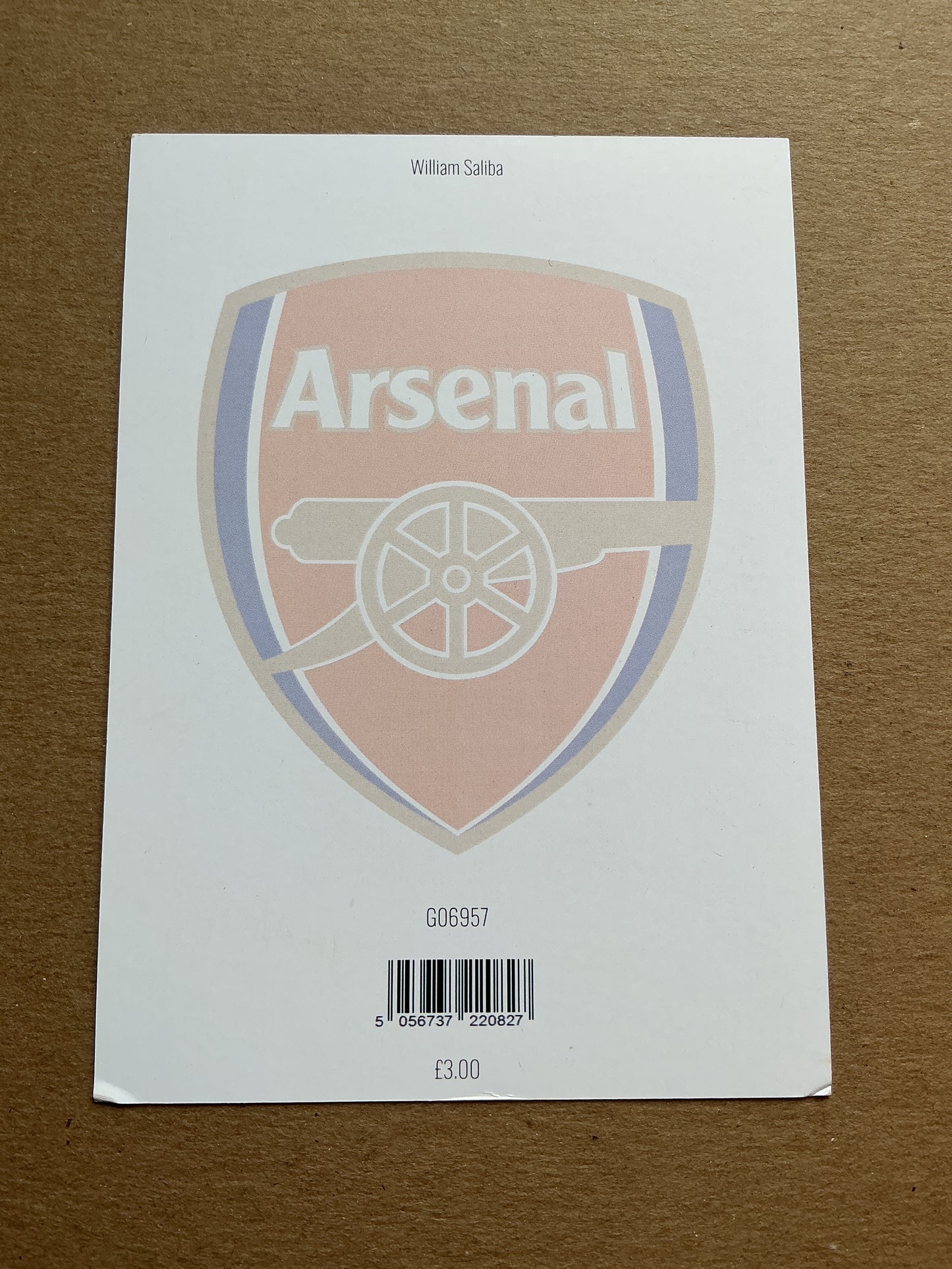 William Saliba, France 🇫🇷 Arsenal FC 2025/26 hand signed
