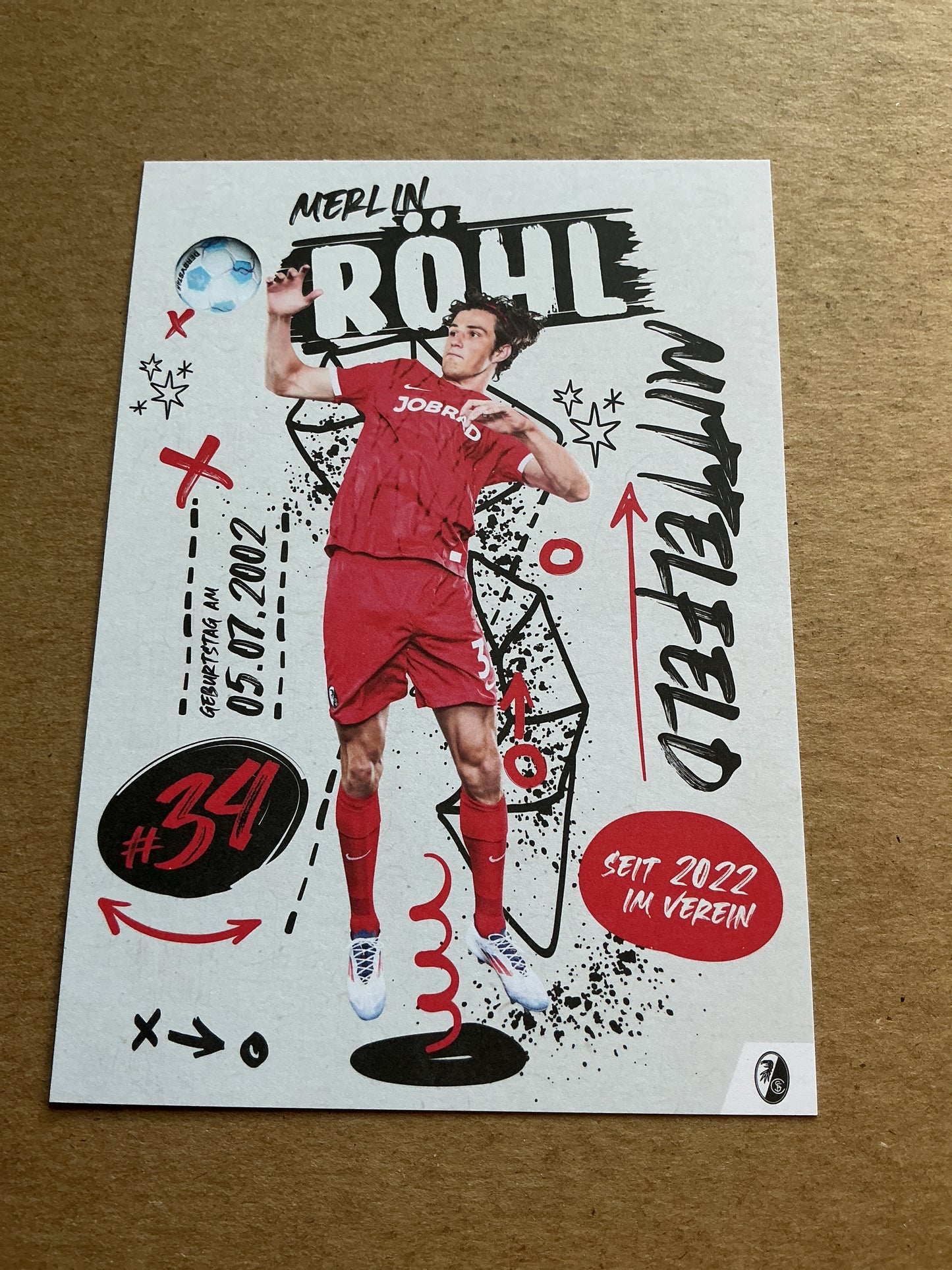 Merlin Röhl, Germany 🇩🇪 SC Freiburg 2024/25 hand signed