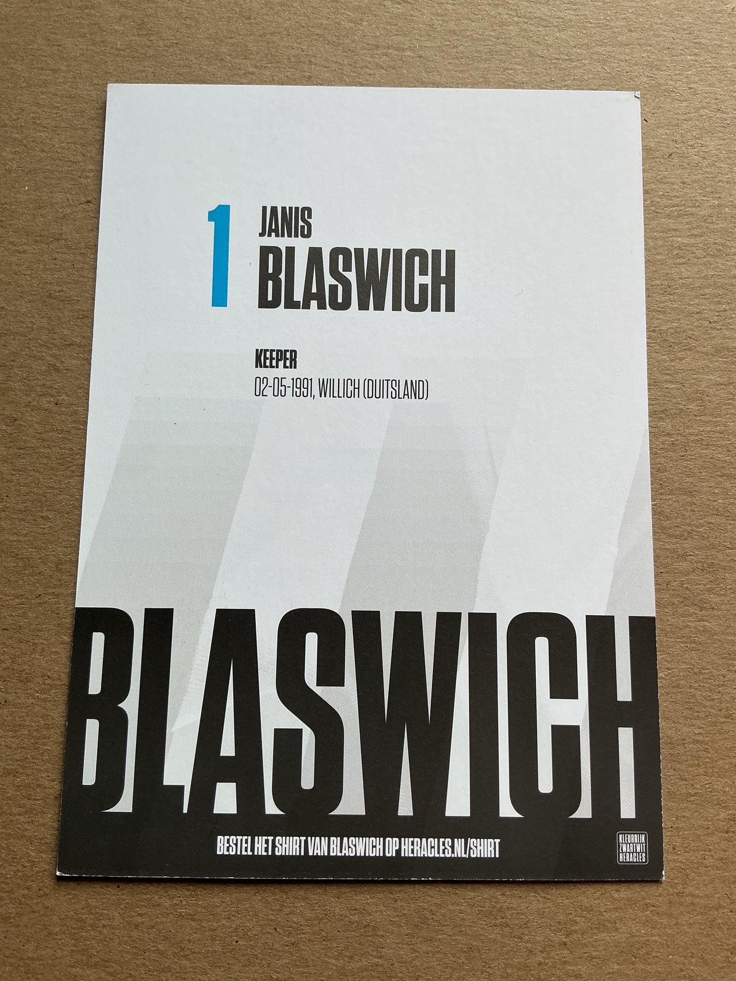 Janis Blaswich, Germany 🇩🇪 Heracles Almelo 2019/20 hand signed