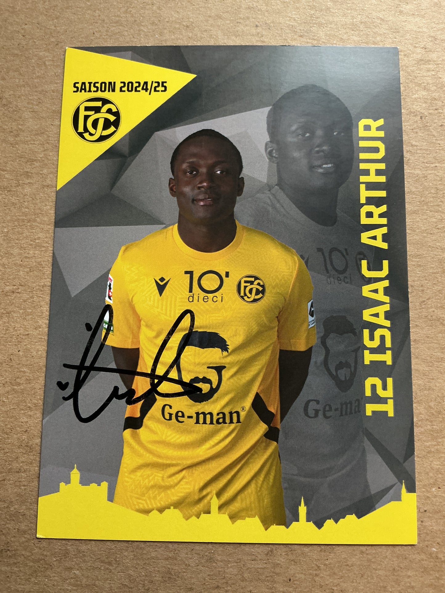 Isaac Arthur, Ghana 🇬🇭 FC Schaffhausen 2024/25 hand signed