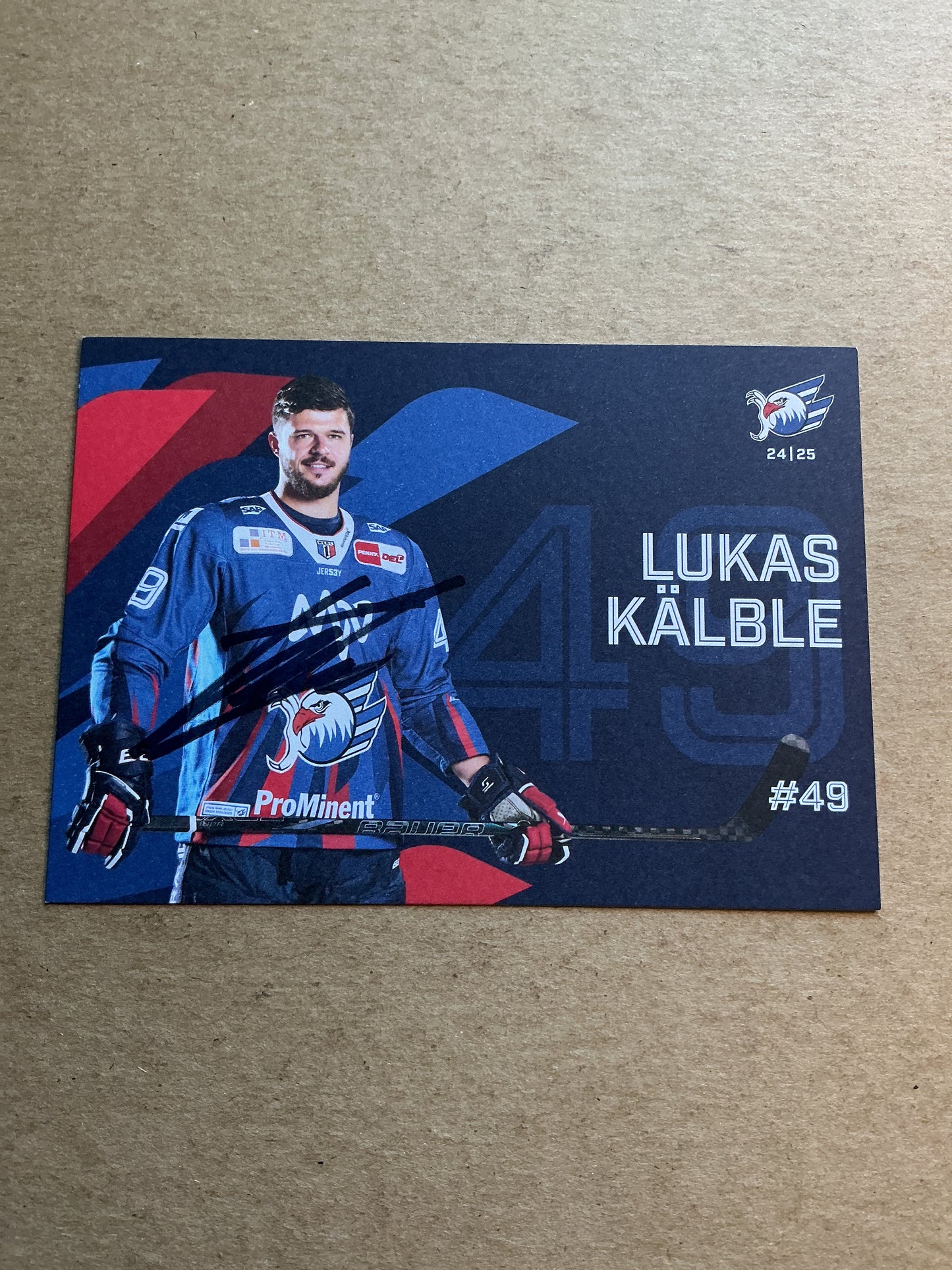 Lukas Kälble, Germany 🇩🇪 Adler Mannheim 2024/25 hand signed