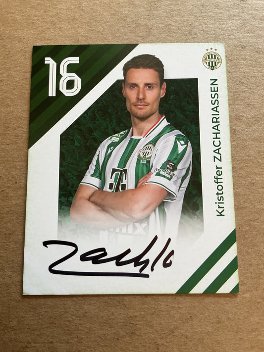 Kristoffer Zachariassen, Norway 🇳🇴 Ferencvaros TC 2024/25 hand signed