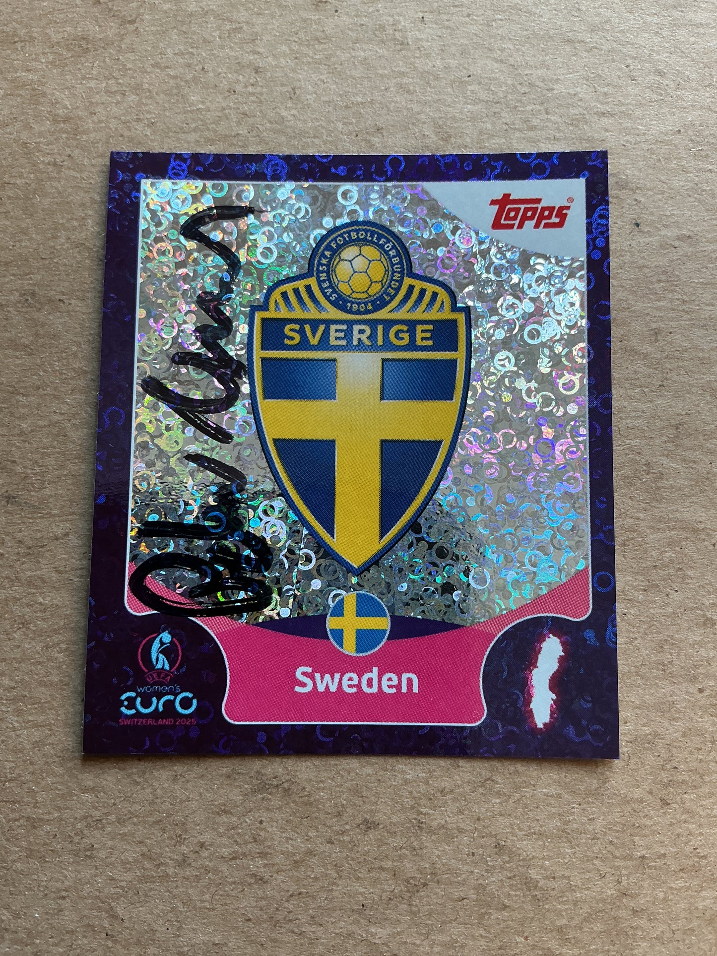 Peter Gerhardsson, Sweden 🇸🇪 UEFA Women’s Euro Cup 2025 Topps hand signed