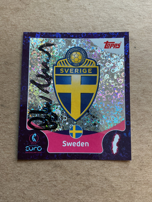 Peter Gerhardsson, Sweden 🇸🇪 UEFA Women’s Euro Cup 2025 Topps hand signed