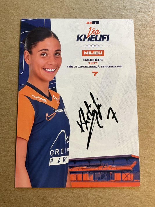 Lea Khelifi, France 🇫🇷 Montpellier HSC 2024/25 hand signed