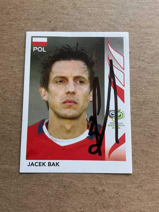 Jacek Bak, Poland 🇵🇱 FIFA World Cup 2006 Panini hand signed