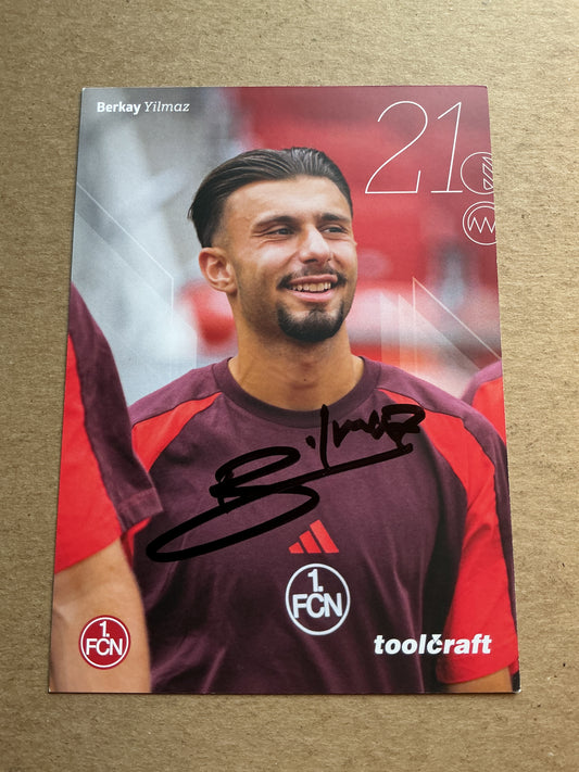 Berkay Yilmaz, Türkiye 🇹🇷 1.FC Nürnberg 2025/26 hand signed