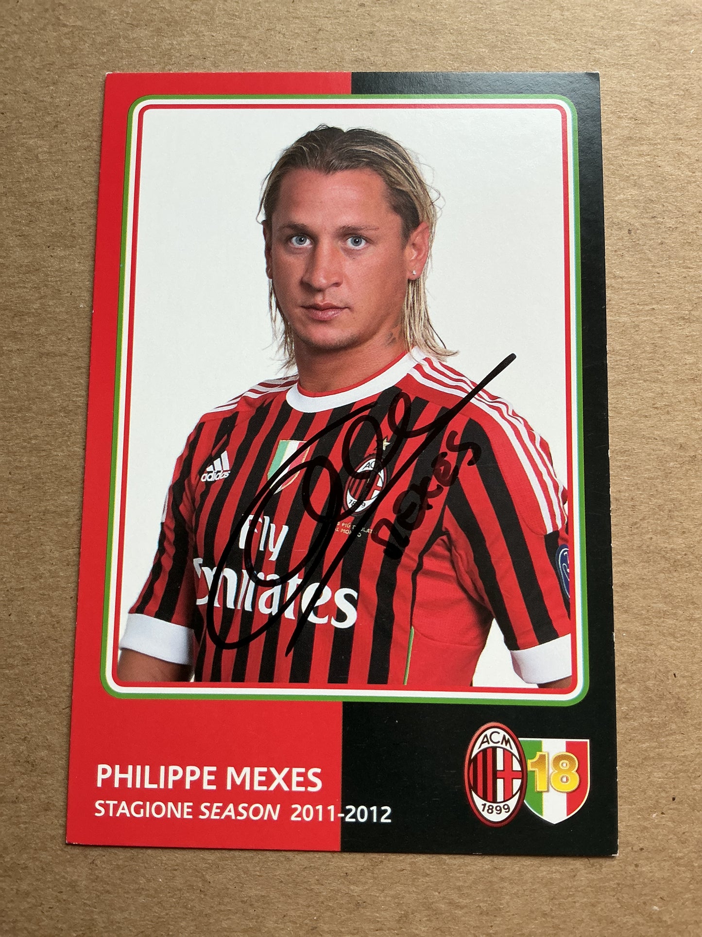 Philippe Mexes, France 🇫🇷 AC Milan 2011/12 hand signed