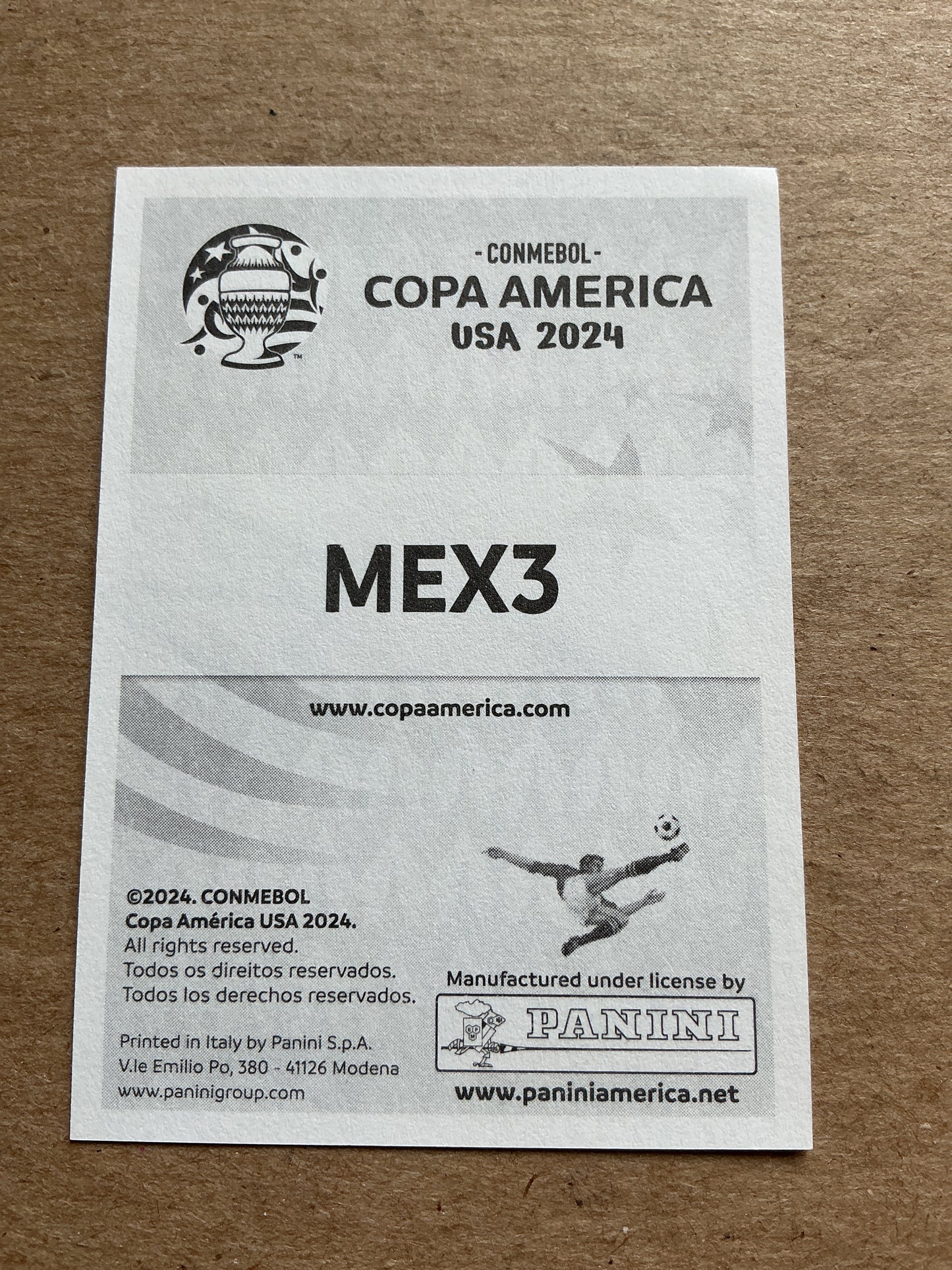 Guillermo Ochoa, Mexico 🇲🇽 Copa America 2024 Panini hand signed