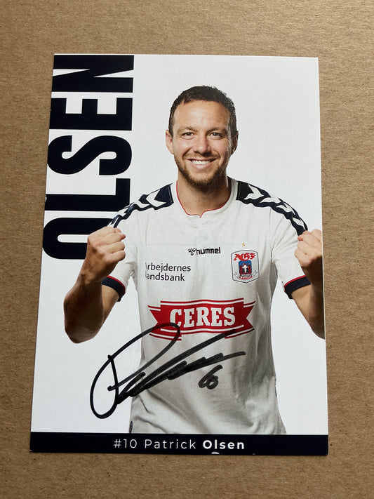 Patrick Olsen, Denmark 🇩🇰 Aarhus GF 2021/22 hand signed