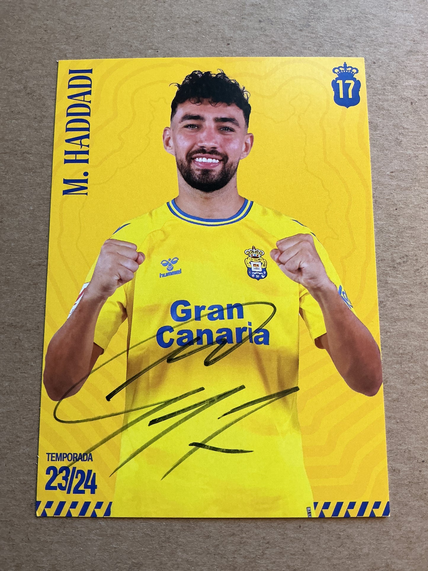 Munir El Haddadi, Morocco 🇲🇦 UD Las Palmas 2023/24 hand signed