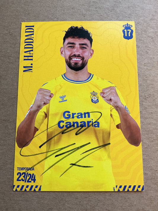 Munir El Haddadi, Morocco 🇲🇦 UD Las Palmas 2023/24 hand signed
