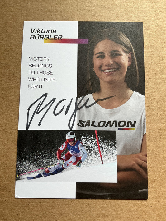 Viktoria Bürgler, Austria 🇦🇹 Alpine Winter Sports 2024/25 hand signed
