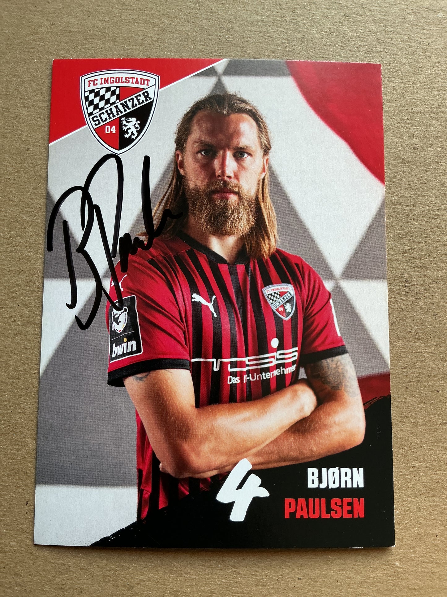 Bjørn Paulsen, Denmark 🇩🇰 FC Ingolstadt 04 2020/21 hand signed