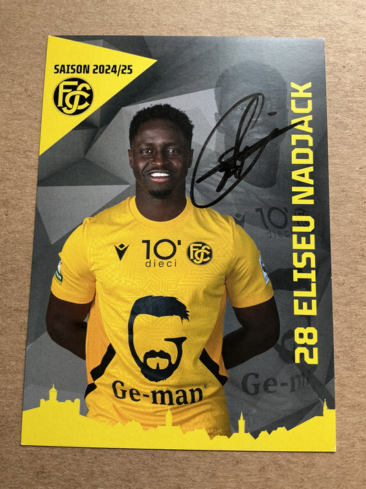 Eliseu Nadjack, Guinea-Bissau 🇬🇼 FC Schaffhausen 2024/25 hand signed