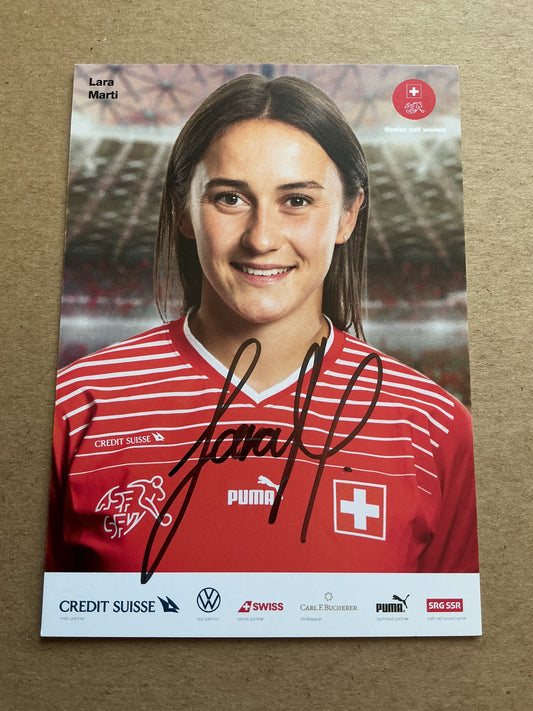 Lara Marti, Switzerland 🇨🇭 Women’s World Cup 2023 hand signed