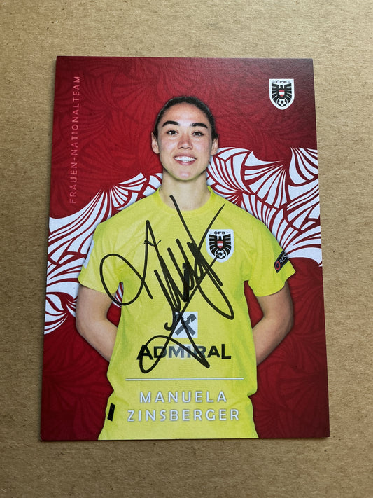 Manuela Zinsberger, Austria 🇦🇹 2024 Arsenal WFC hand signed