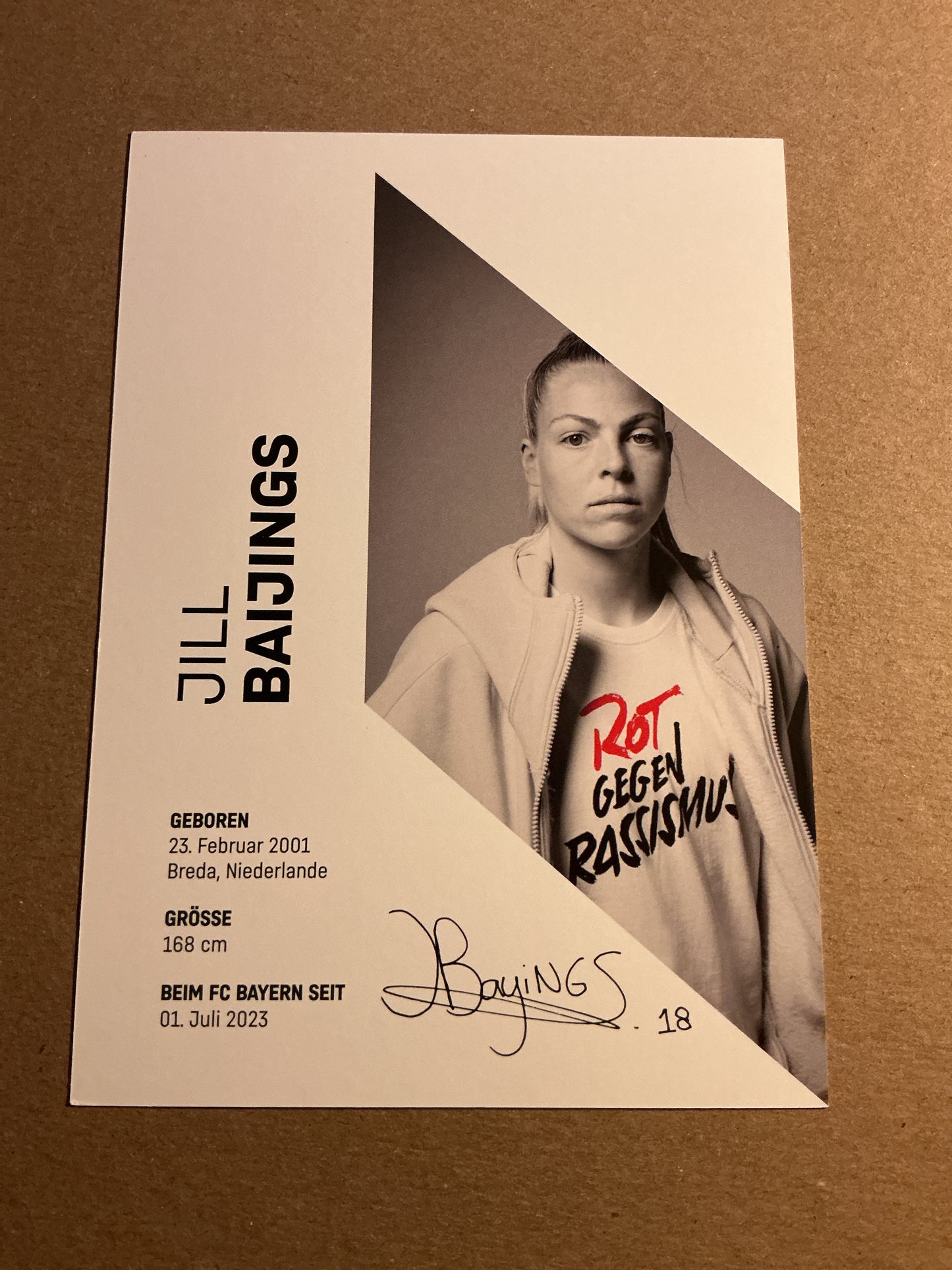 Jill Baijings, Netherlands 🇳🇱 FC Bayern München 2023/24 hand signed