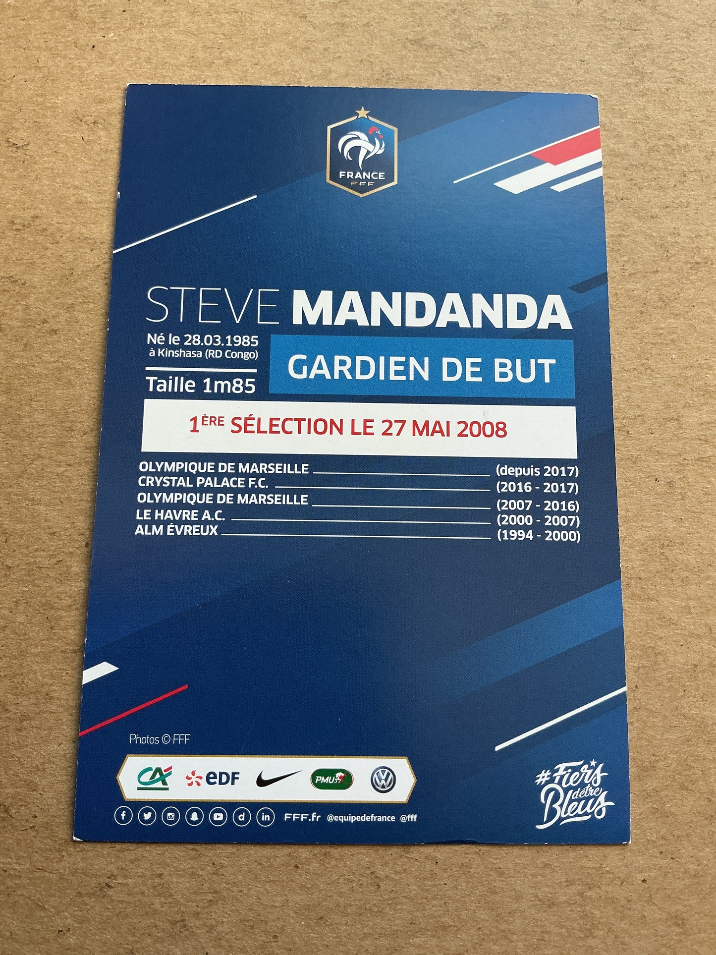 Steve Mandanda, France 🇫🇷 FIFA World Cup 2018 hand signed
