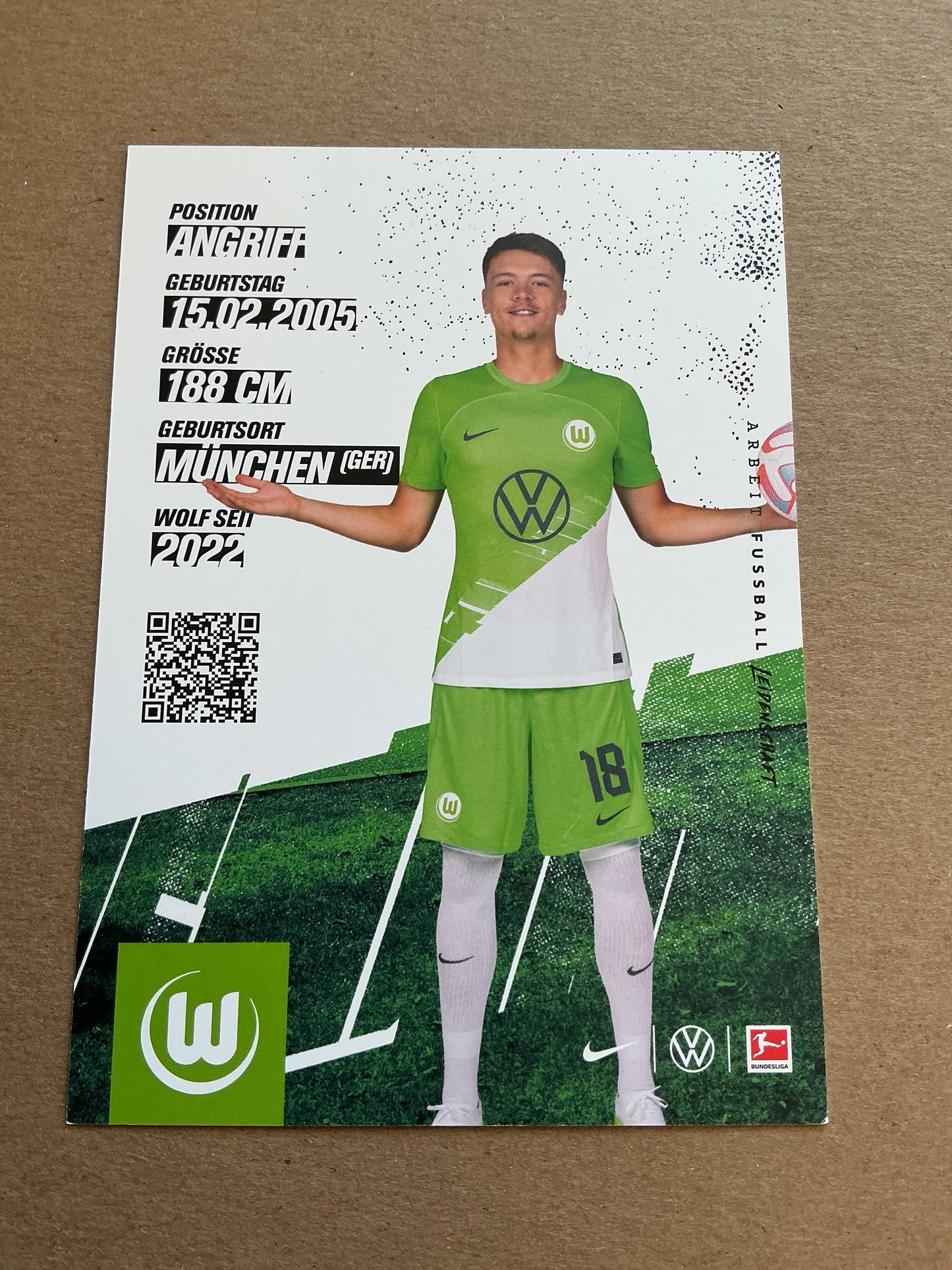Dzenan Pejcinovic, Germany 🇩🇪 VfL Wolfsburg 2023/24 hand signed