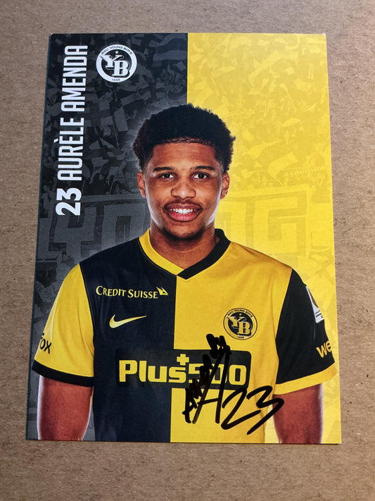 Aurèle Amenda, Switzerland 🇨🇭 BSC Young Boys 2021/22 hand signed