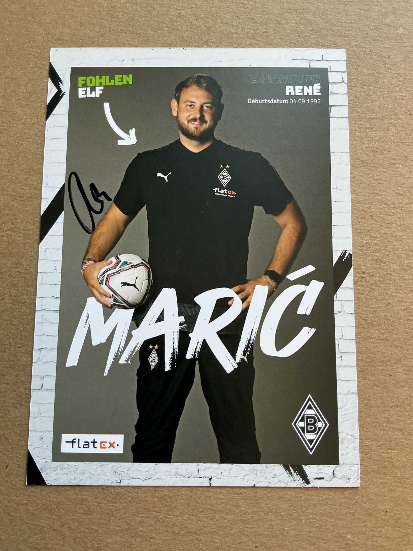 René Marić, Germany 🇩🇪 Borussia Mönchengladbach 2020/21 hand signed