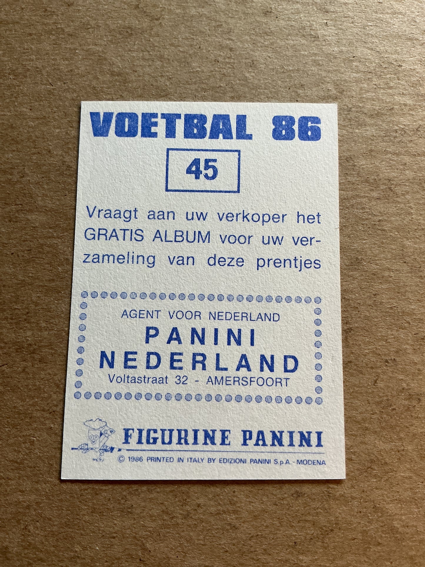 Jos van Herpen, Netherlands 🇳🇱 FC Den Bosch 1986 Panini hand signed