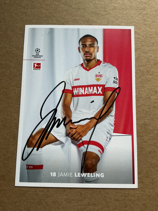 Jamie Leweling, Germany 🇩🇪 VfB Stuttgart 2024/25 hand signed