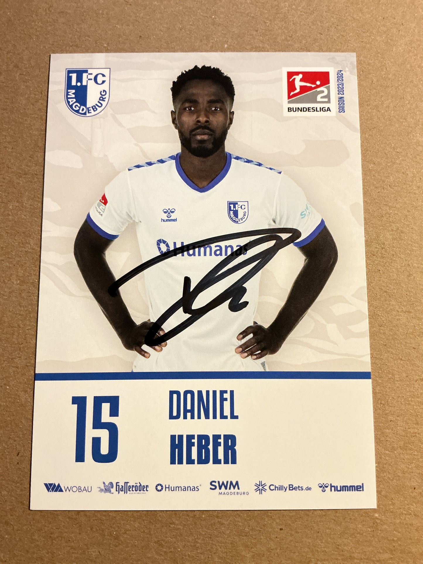 Daniel Heber, Germany 🇩🇪 1.FC Magdeburg 2023/24 hand signed