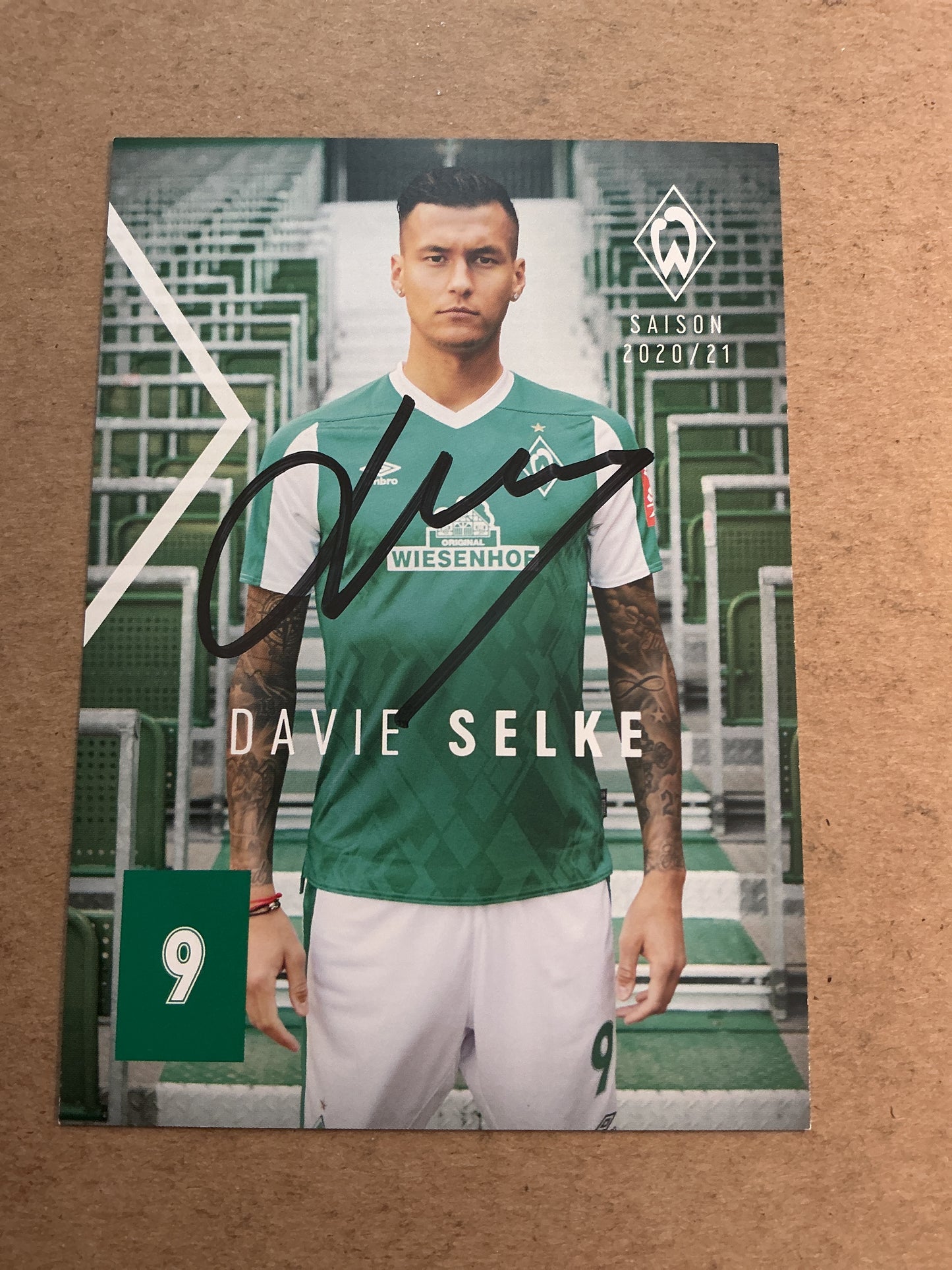 Davie Selke, Germany 🇩🇪 SV Werder Bremen 2020/21 hand signed