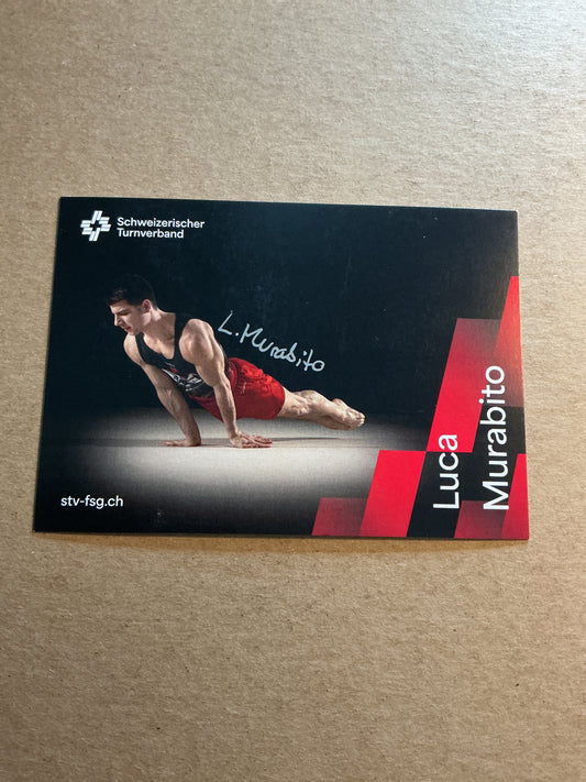 Luca Murabito, Switzerland 🇨🇭 Gymnastics Sports 2025 hand signed