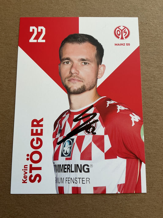 Kevin Stöger, Austria 🇦🇹 FSV Mainz 05 2021/22 hand signed