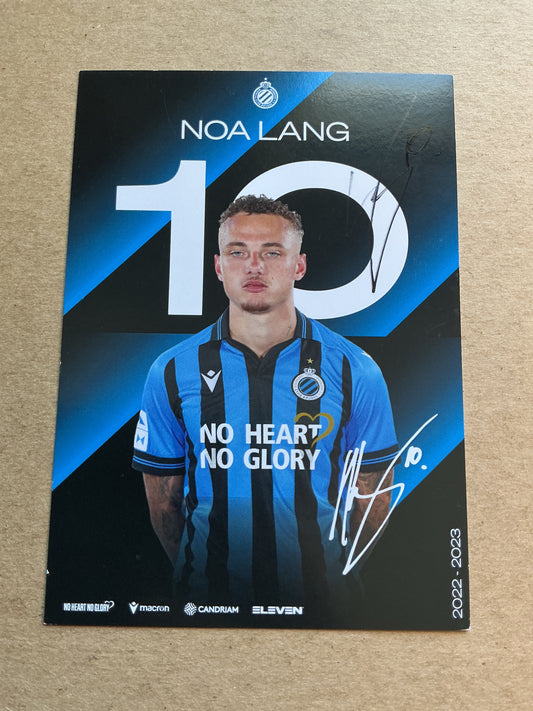 Noa Lang, Netherlands 🇳🇱 Club Brugge 2022/23 hand signed