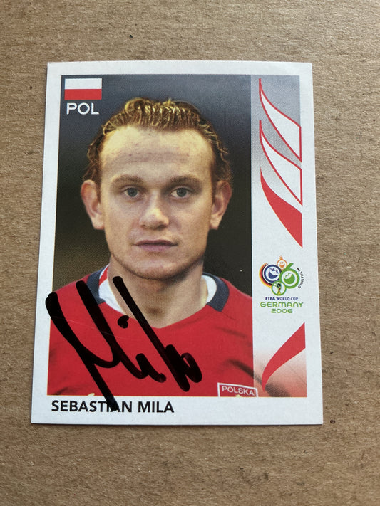 Sebastian Mila, Poland 🇵🇱 FIFA World Cup 2006 Panini hand signed