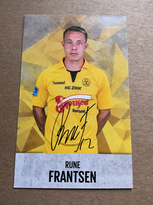 Rune Frantsen, Denmark 🇩🇰 AC Horsens 2018/19 hand signed