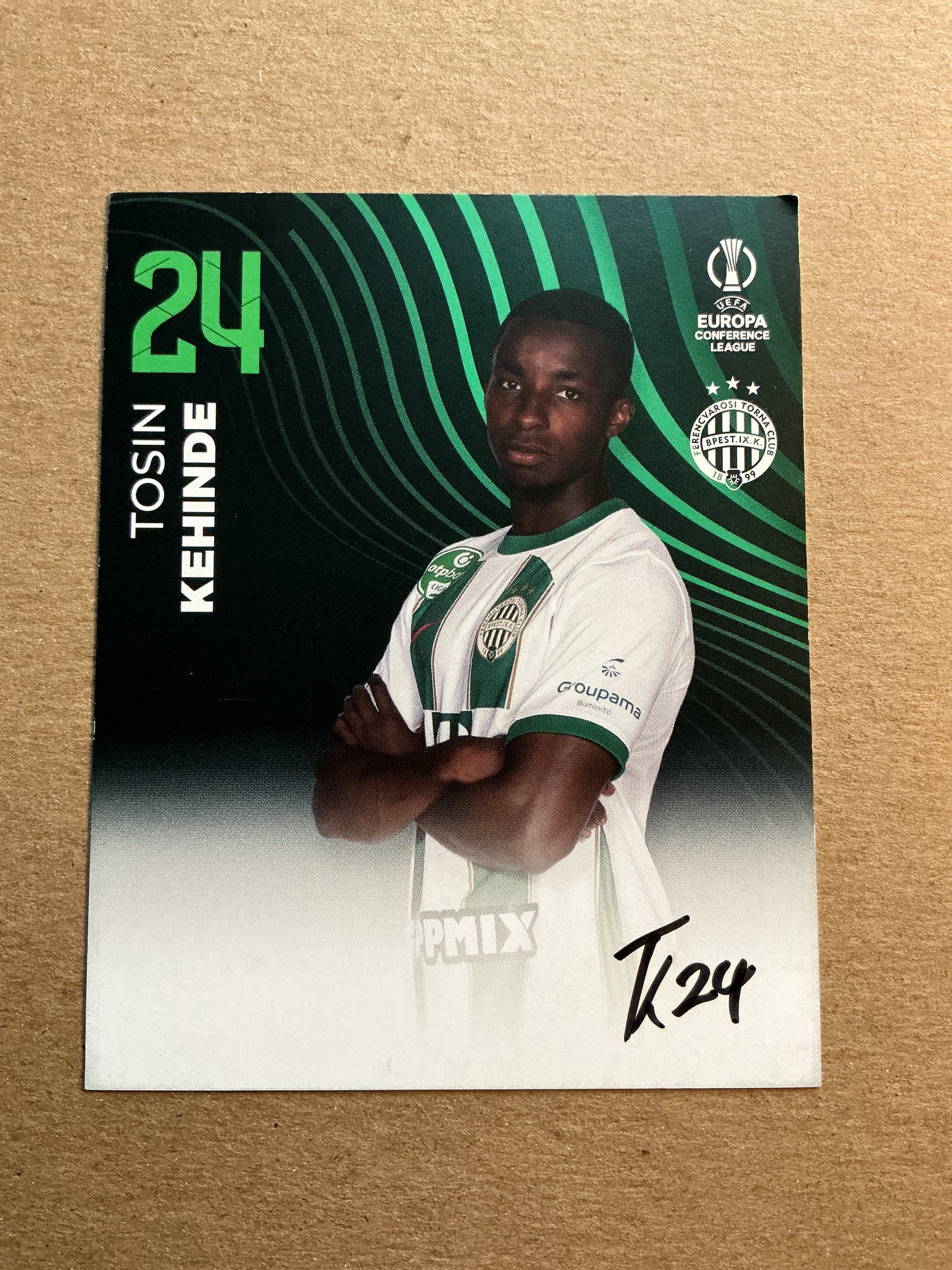 Tosin Kehinde, Nigeria 🇳🇬 Ferencváros TC 2023/24 hand signed