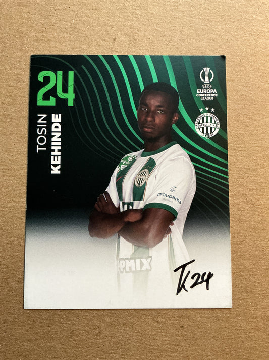 Tosin Kehinde, Nigeria 🇳🇬 Ferencváros TC 2023/24 hand signed