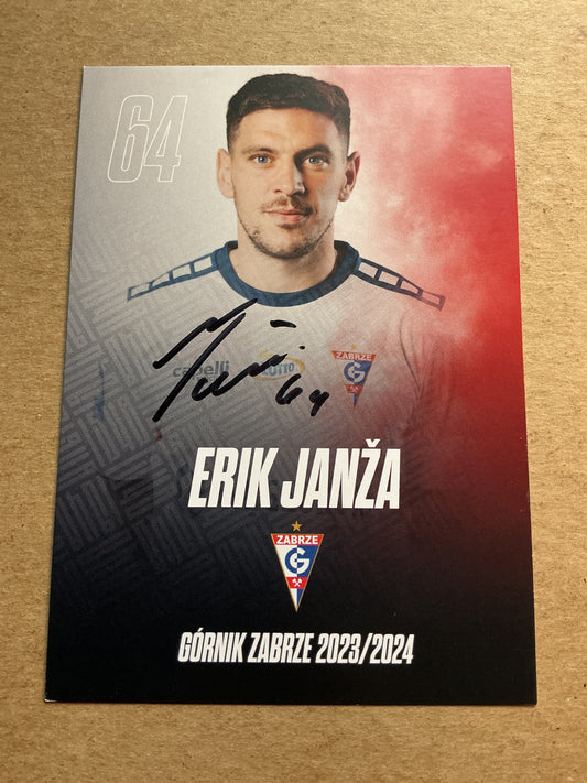 Erik Janža, Slovakia 🇸🇰 Górnik Zabrze 2023/24 hand signed