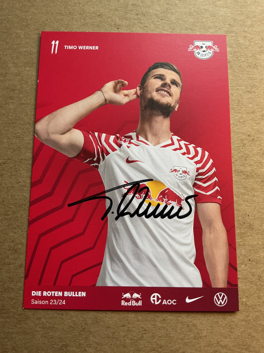 Timo Werner, Germany 🇩🇪 RB Leipzig 2023/24 hand signed