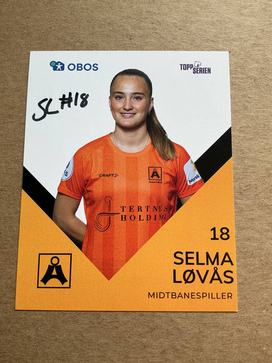 Selma Løvås, Norway 🇳🇴  Åsane 2024/25 hand signed