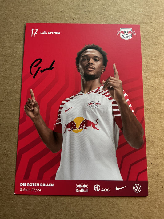 Lois Openda, Belgium 🇧🇪 RB Leipzig 2023/24 hand signed