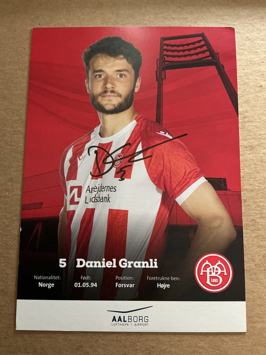 Daniel Granli, Norway 🇳🇴 Aalborg BK 2022/23 hand signed