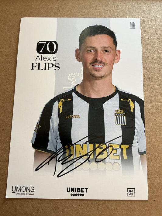 Alexis Flips, France 🇫🇷 Sporting Charleroi 2024/25 hand signed