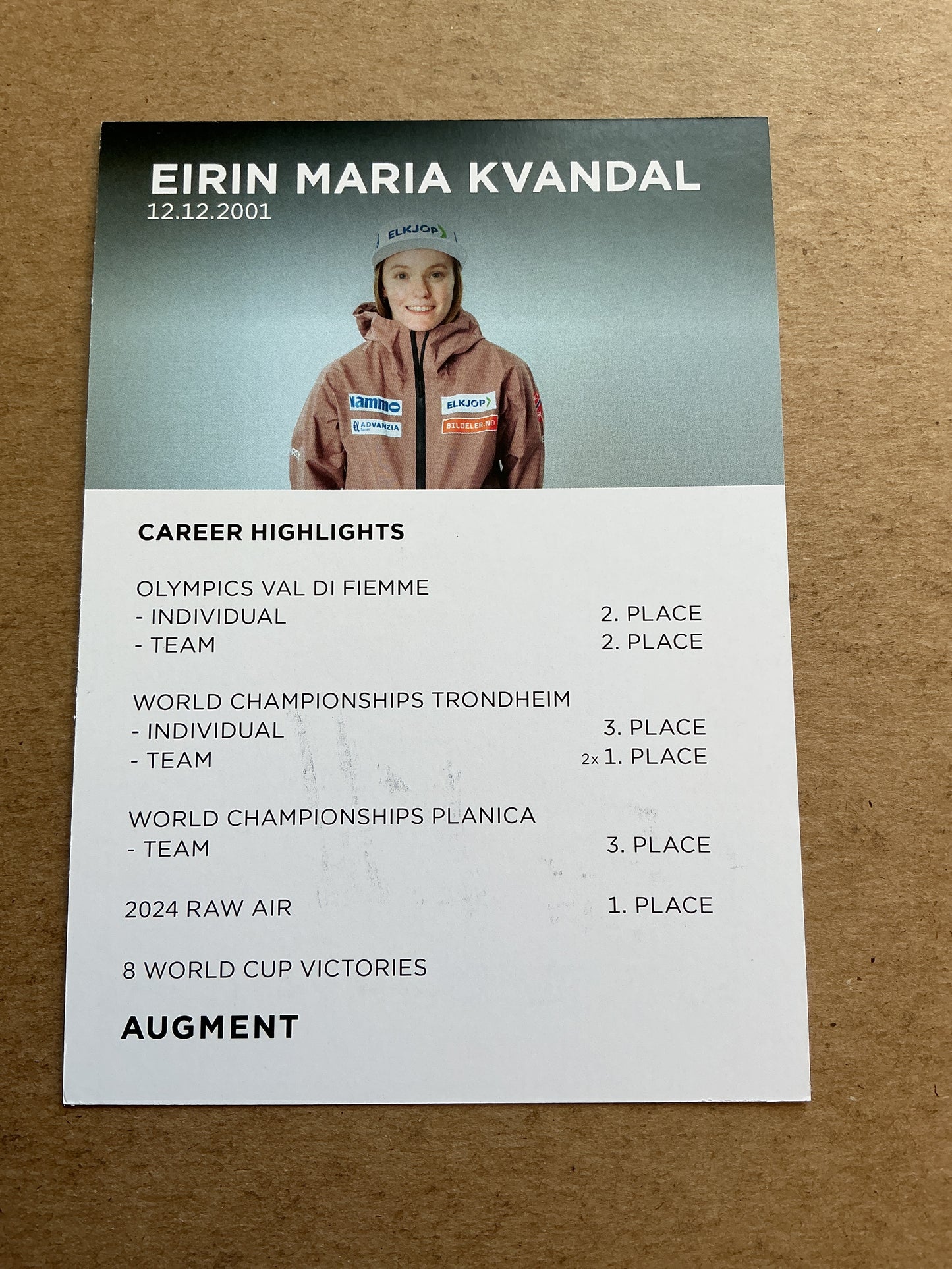 Eirin Maria Kvandal, Norway 🇳🇴 Ski Jumping Winter 2025/26 hand signed